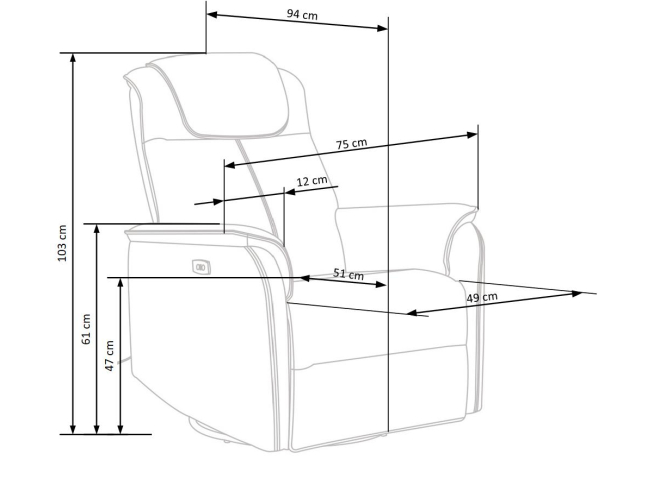 Išskleidžiamas fotelis PARADISE 15 Išskleidžiamas fotelis PARADISE 15
