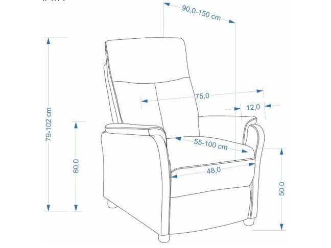 Išskleidžiamas fotelis ZAHIR 2 Išskleidžiamas fotelis ZAHIR 2