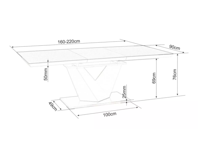 Išskleidžiamas stalas ALARAS III 9
