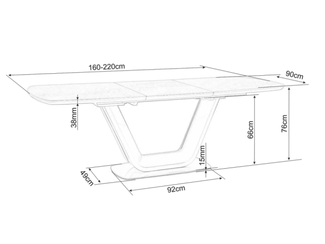 Išskleidžiamas stalas ARMANI CERAMIC 11 Išskleidžiamas stalas ARMANI CERAMIC 11