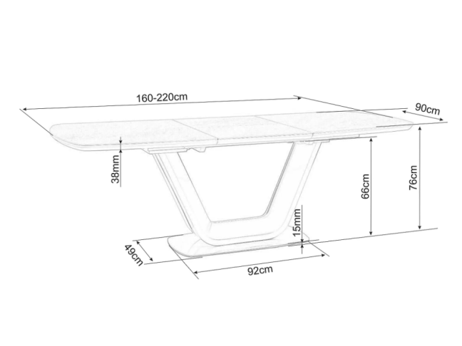 Išskleidžiamas stalas ARMANI ITALIAN CERAMIC 9 Išskleidžiamas stalas ARMANI ITALIAN CERAMIC 9
