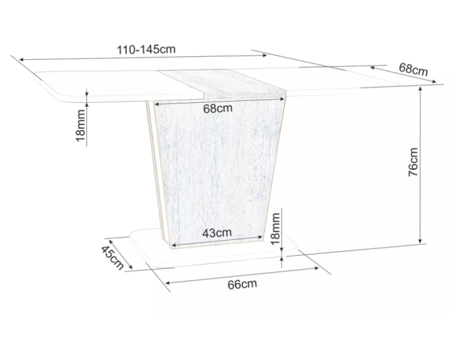 Išskleidžiamas stalas CALIPSO 6
