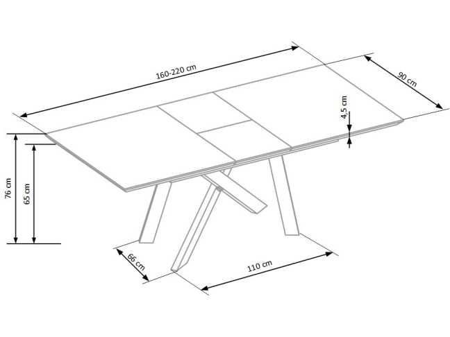 Išskleidžiamas stalas CAPITAL 180 15 Išskleidžiamas stalas CAPITAL 180 15