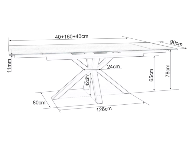 Išskleidžiamas stalas COLUMBUS CERAMIC AMBER BIANCO 12 Išskleidžiamas stalas COLUMBUS CERAMIC AMBER BIANCO 12