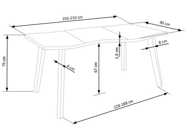 Išskleidžiamas stalas DICKSON 2 14