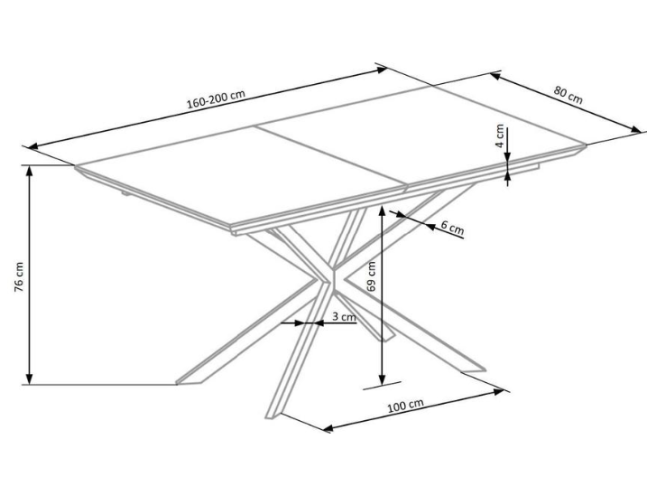 Išskleidžiamas stalas DIESEL 14 Išskleidžiamas stalas DIESEL 14