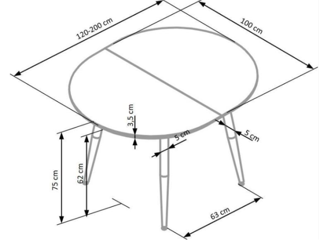 Išskleidžiamas stalas EDWARD 11 Išskleidžiamas stalas EDWARD 11