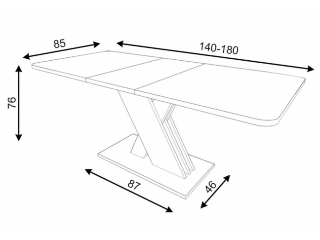 Išskleidžiamas stalas EXEL 10