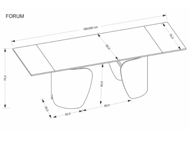 Išskleidžiamas stalas FORUM 16 Išskleidžiamas stalas FORUM 16