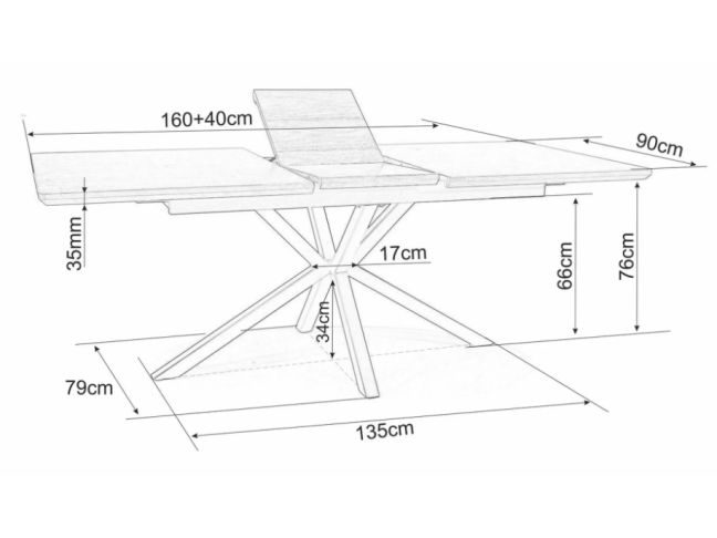 Išskleidžiamas stalas LOGAN 8