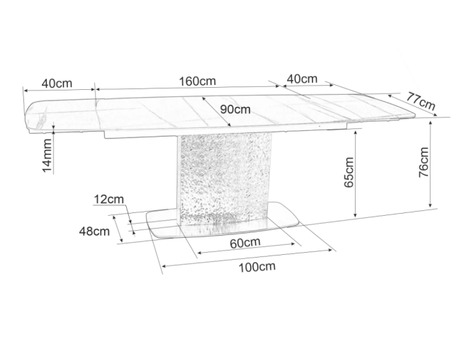 Išskleidžiamas stalas MONCLER CERAMIC 6