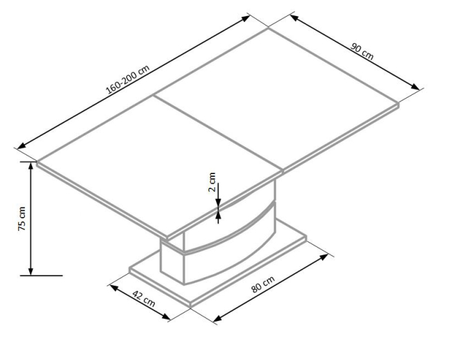 Išskleidžiamas stalas NOBEL 9