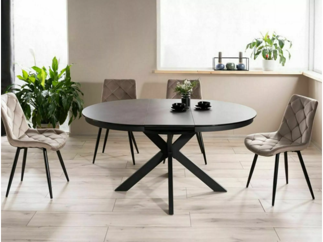 Išskleidžiamas apvalus stalas PORTO CERAMIC Išskleidžiamas apvalus stalas PORTO CERAMIC