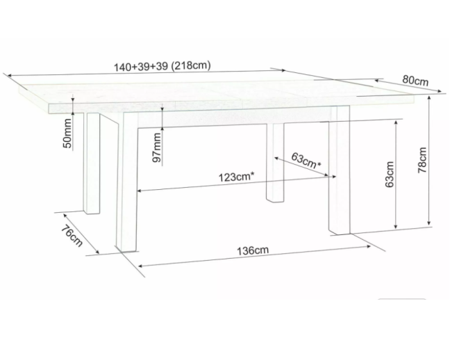 Išskleidžiamas stalas PRESTO 11