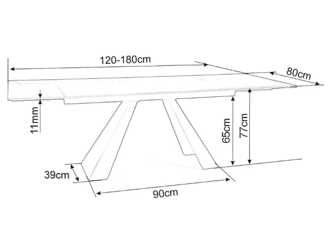 Išskleidžiamas stalas SALVADORE II 120 CERAMIC 6
