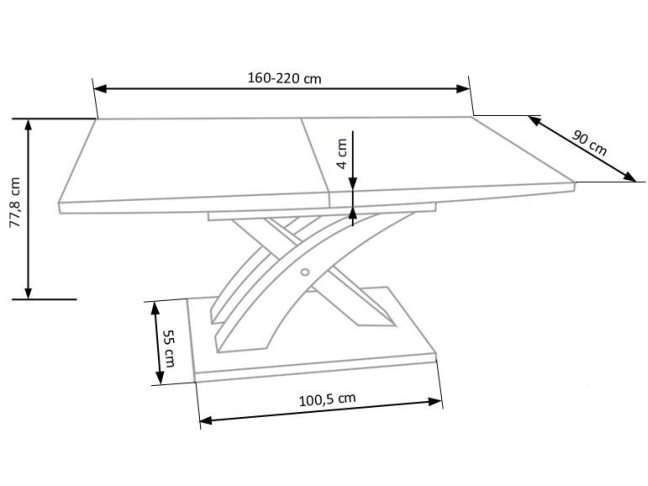 Išskleidžiamas stalas SANDOR-2 11 Išskleidžiamas stalas SANDOR-2 11