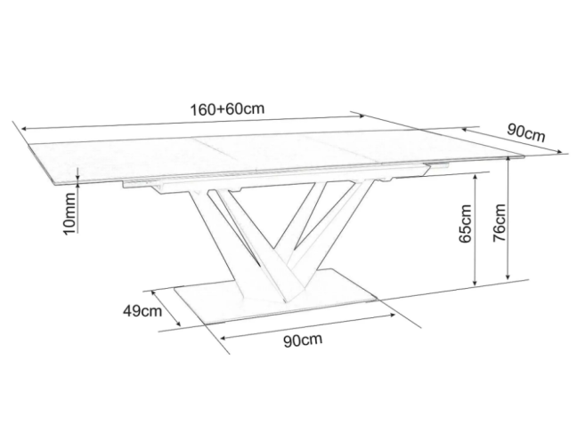 Išskleidžiamas stalas SORENTO CERAMIC 7 Išskleidžiamas stalas SORENTO CERAMIC 7