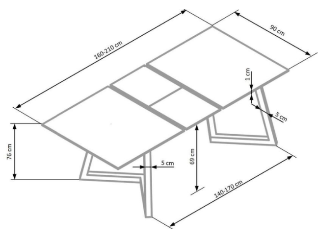 Išskleidžiamas stalas TIZIANO 17