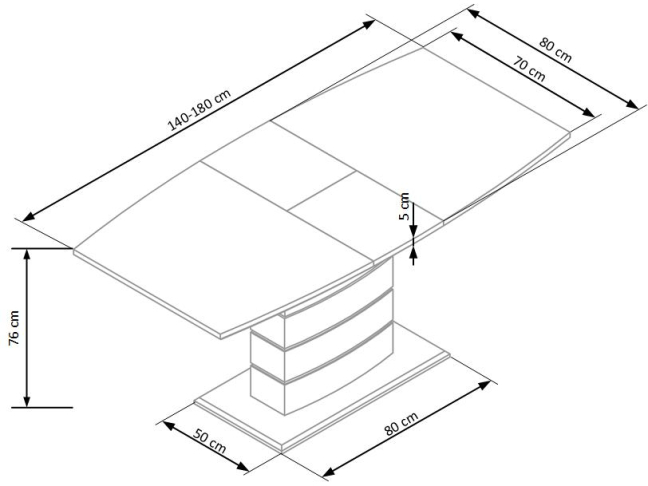 Išskleidžiamas stalas TORONTO 10 Išskleidžiamas stalas TORONTO 10