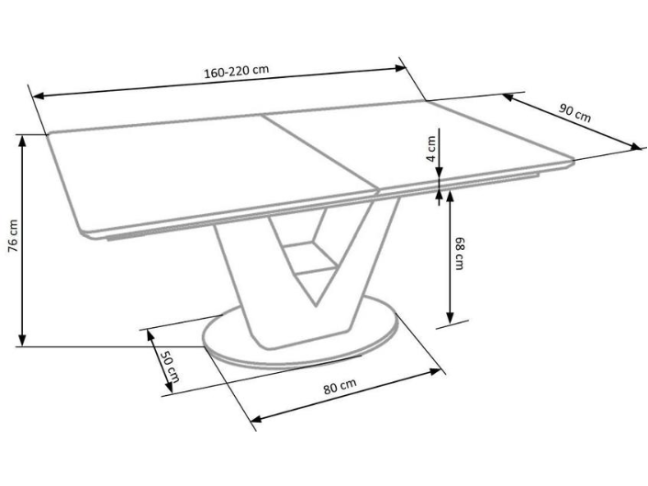 Išskleidžiamas stalas VALENTINO 20 Išskleidžiamas stalas VALENTINO 20