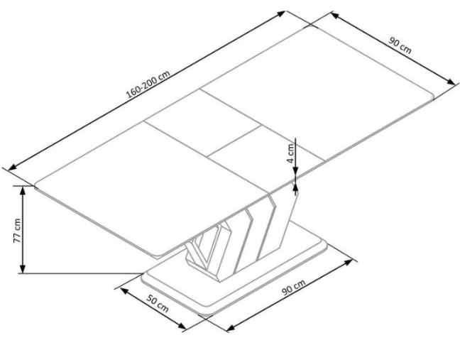 Išskleidžiamas stalas VINCENZO 15 Išskleidžiamas stalas VINCENZO 15