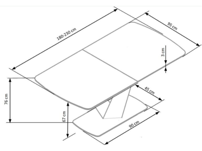 Išskleidžiamas stalas VINSTON 13 Išskleidžiamas stalas VINSTON 13