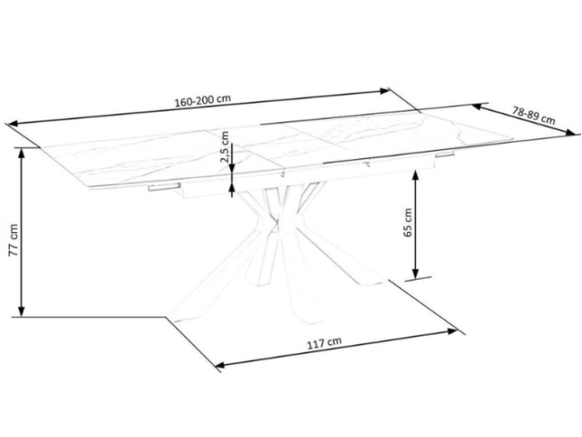 Išskleidžiamas stalas VIVALDI 18