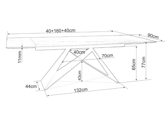Išskleidžiamas stalas WESTIN 1 Išskleidžiamas stalas WESTIN 1