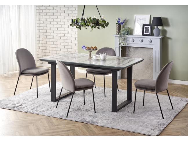 Išskleidžiamas stiklinis stalas MARLEY Išskleidžiamas stiklinis stalas MARLEY