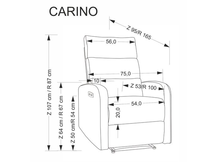 Išskleidžiamas fotelis CARINIO 2