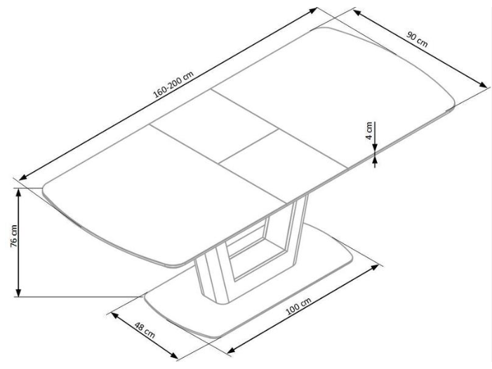 Išskleidžiamas stalas BILOTTI 12 Išskleidžiamas stalas BILOTTI 12