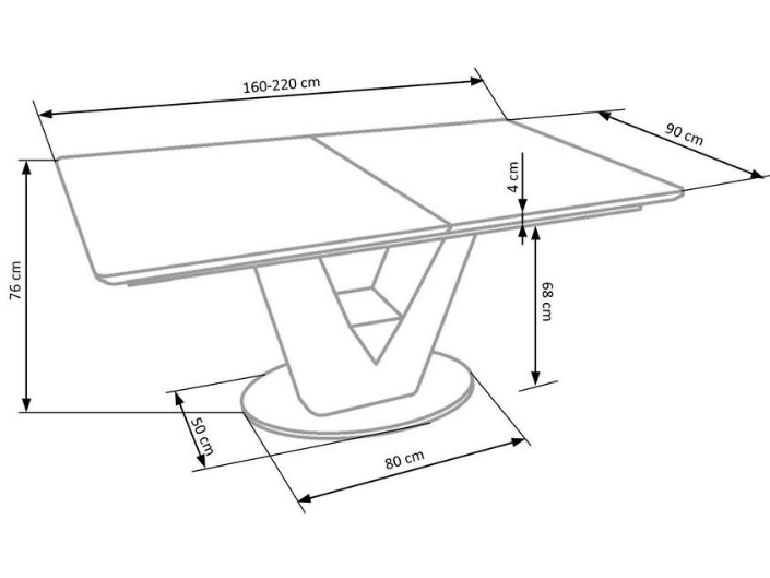 Išskleidžiamas stalas VALENTINO 20 Išskleidžiamas stalas VALENTINO 20