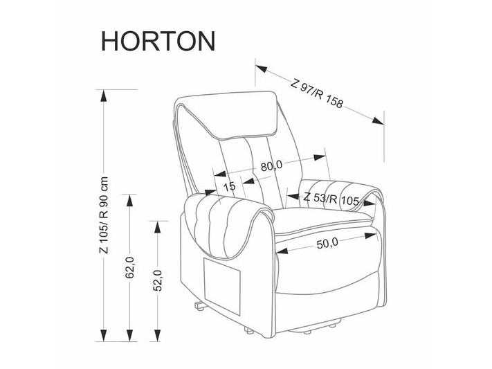 Išskleidžiamas fotelis HORTON 5