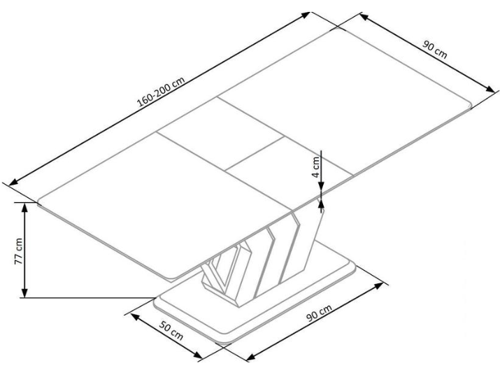 Išskleidžiamas stalas VINCENZO 15 Išskleidžiamas stalas VINCENZO 15