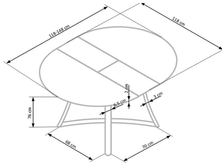 Išskleidžiamas apvalus stalas MORETTI 16