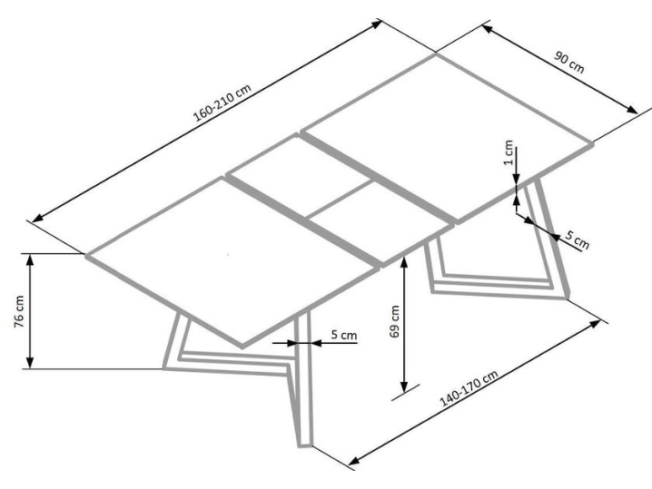 Išskleidžiamas stalas TIZIANO 17