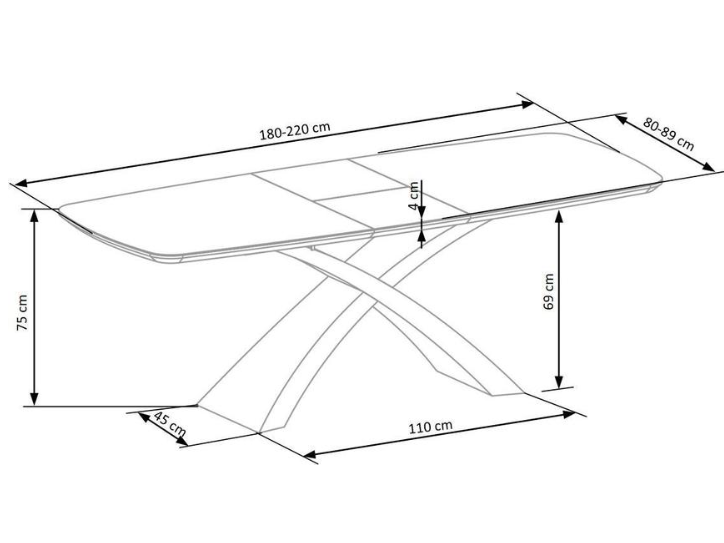 Išskleidžiamas stalas SILVESTRO 16