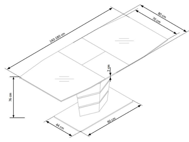 Išskleidžiamas stalas SORENTO 11 Išskleidžiamas stalas SORENTO 11