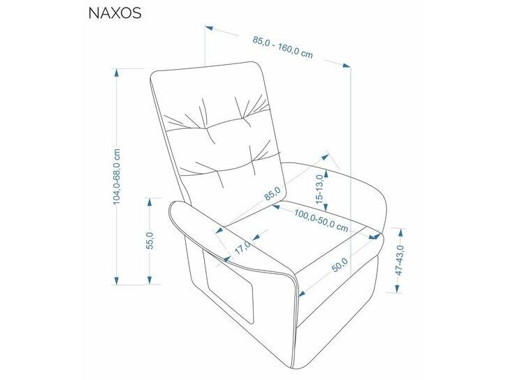 Išskleidžiamas fotelis NAXOS 3 Išskleidžiamas fotelis NAXOS 3