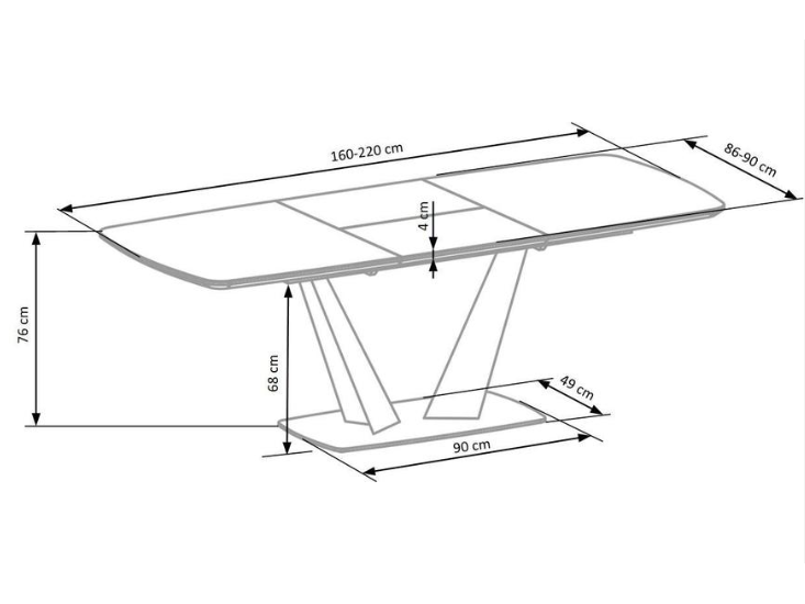Išskleidžiamas stalas FANGOR 14 Išskleidžiamas stalas FANGOR 14