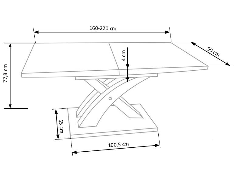 Išskleidžiamas stalas SANDOR-2 11 Išskleidžiamas stalas SANDOR-2 11