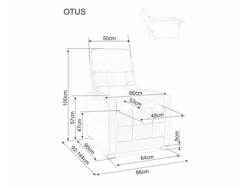 Išskleidžiamas fotelis OTUS VELVET 3