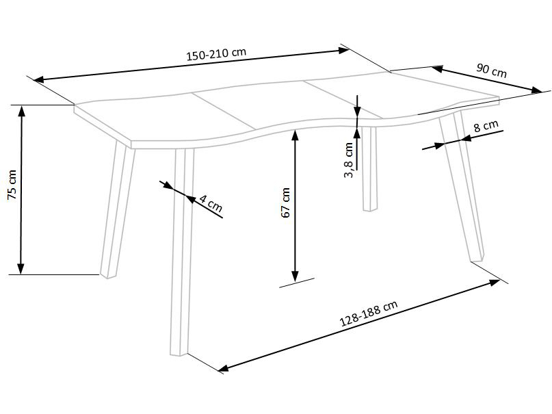 Išskleidžiamas stalas DICKSON 2 14