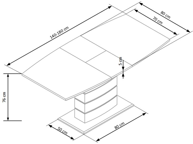 Išskleidžiamas stalas TORONTO 10