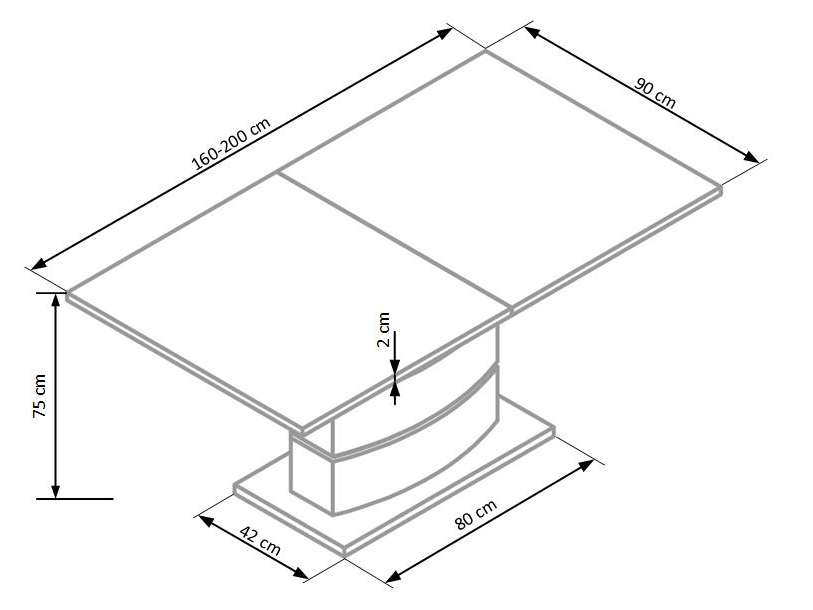 Išskleidžiamas stalas NOBEL 9