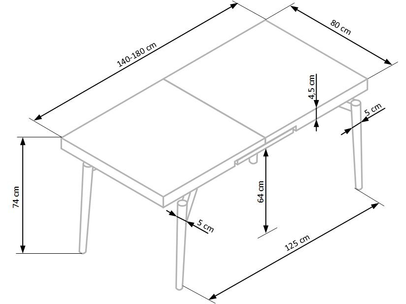 Išskleidžiamas stalas CAMBELL 15