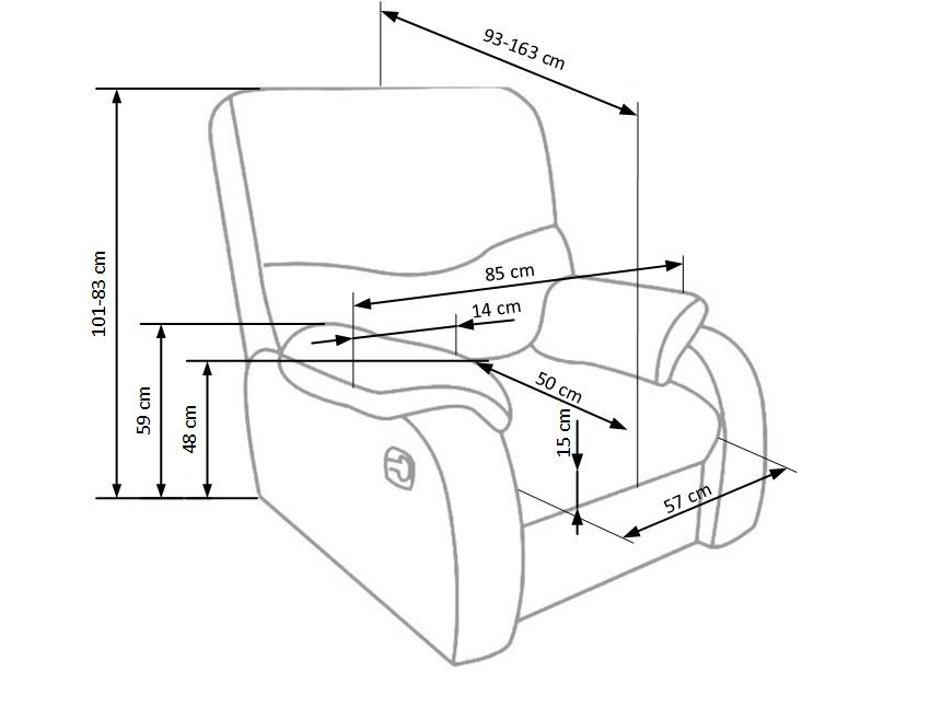 Išskleidžiamas fotelis JEFF 2 Išskleidžiamas fotelis JEFF 2