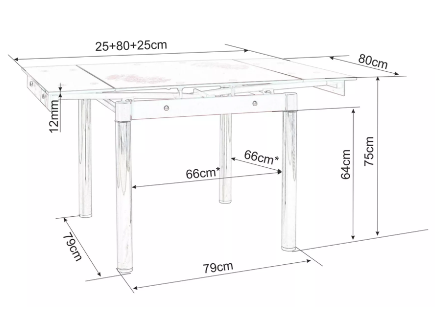 Išskleidžiamas stalas GD-082 8 Išskleidžiamas stalas GD-082 8