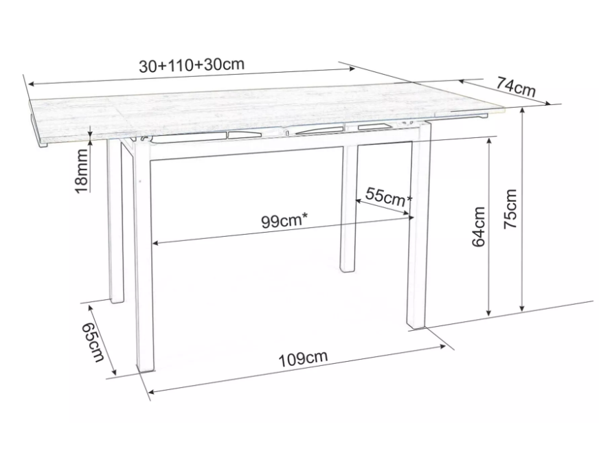 Išskleidžiamas stiklinis stalas GD-017 7 Išskleidžiamas stiklinis stalas GD-017 7