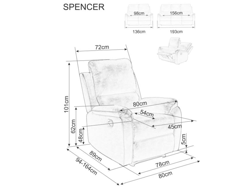 Išskleidžiama sofa SPENCER 3 VELVET 5 Išskleidžiama sofa SPENCER 3 VELVET 5